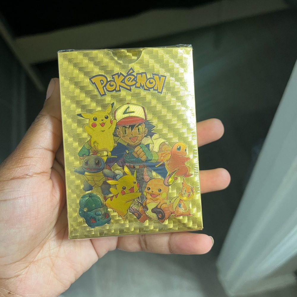 55 Pokemon Gold Foil Cards Rare Collectible